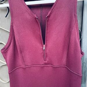 Vintage Betsy Johnson fitted burgundy long dress with back slit